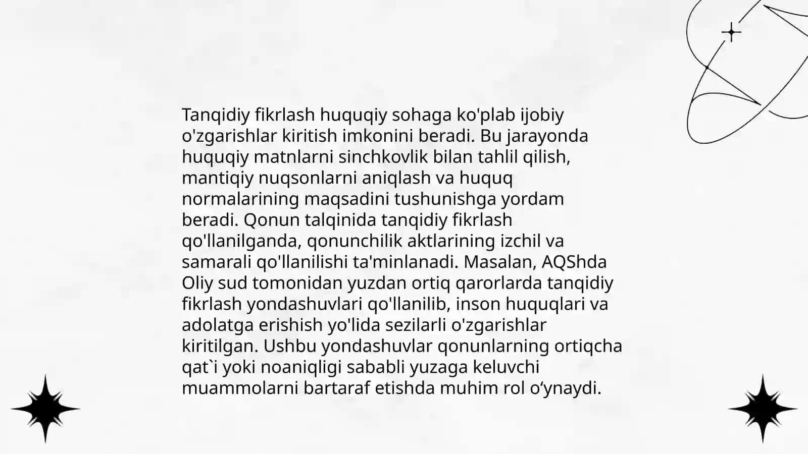 Tanqidiy fikrlashning huquqshunoslik faoliyatidagi o‘rni 4