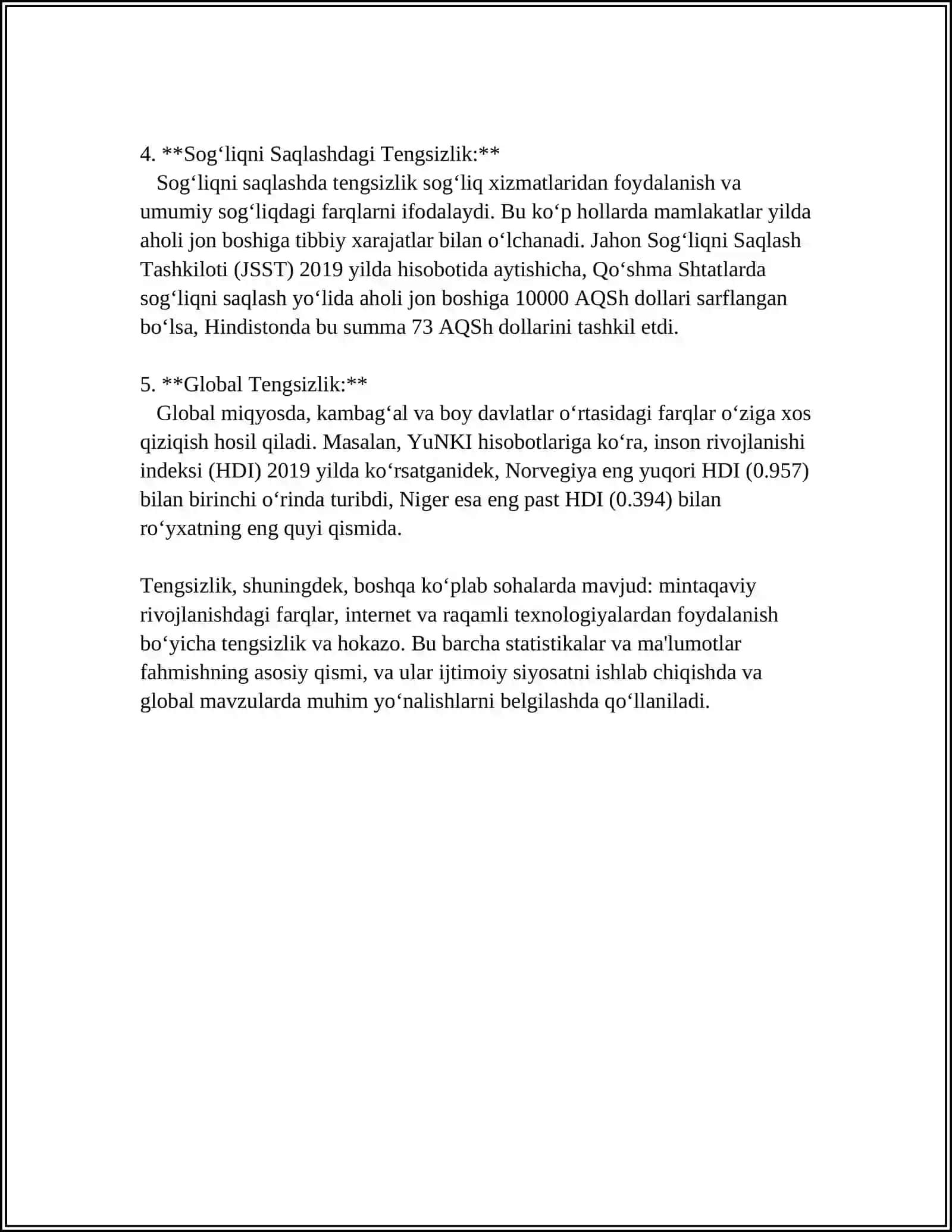 TENGSIZLIKLARNI ISBOTLASH, KLASSIK TENGSIZLIKLAR, NOSTANDART TENGSIZLIKLARNI YECHISH 4