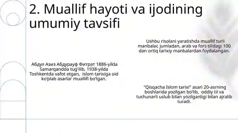 Abdurauf Fitratning "Muxtasar islom tarixi" 4
