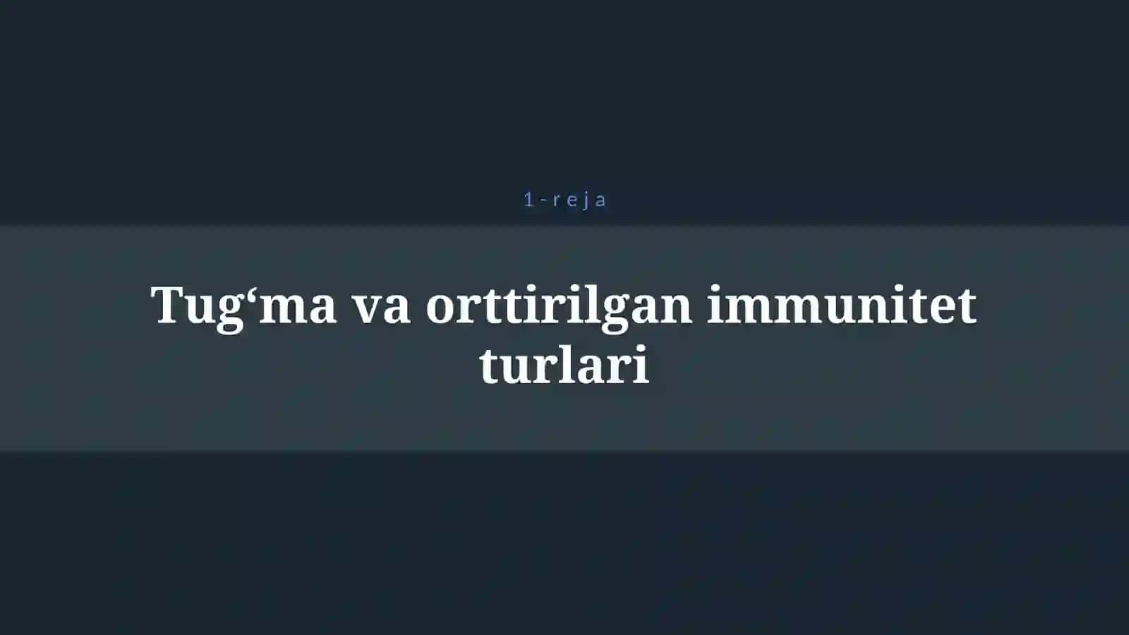 IMMUNITET IMMUNITET TURLARI ORGANIZMNING INFEKSIYAGA QARSHI XIMOYA MEXANIZMI 4