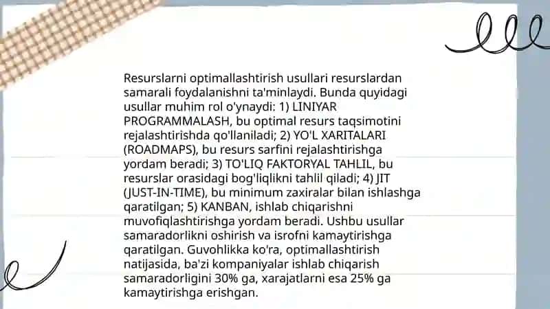 Ishlab chiqarish omillari cheklangan sharoitda mahsulot ishlab chiqarishni maksimallashtirish masalasi 4
