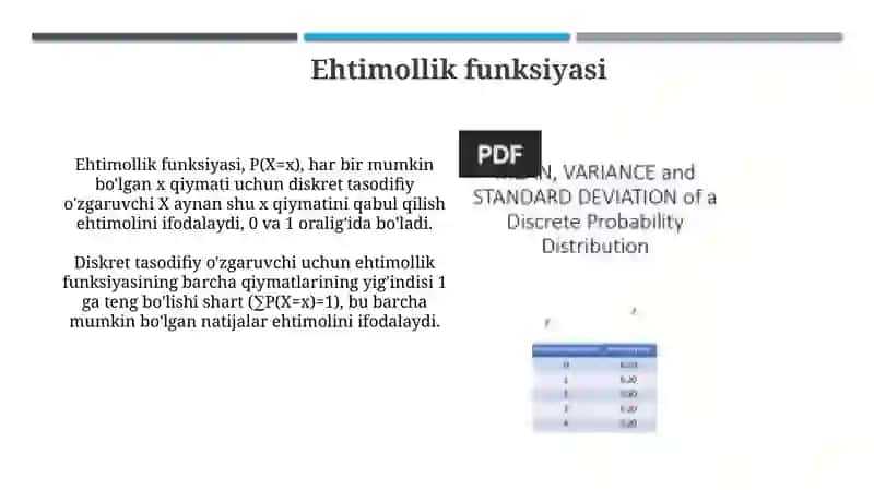 Diskret tasodifiy miqdorning taqsimot qonuni 4