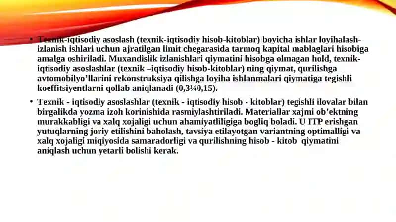Avtomobil yo’llarini qurish va rekonstruksiya qilishning bosh va regional sxemalari 4