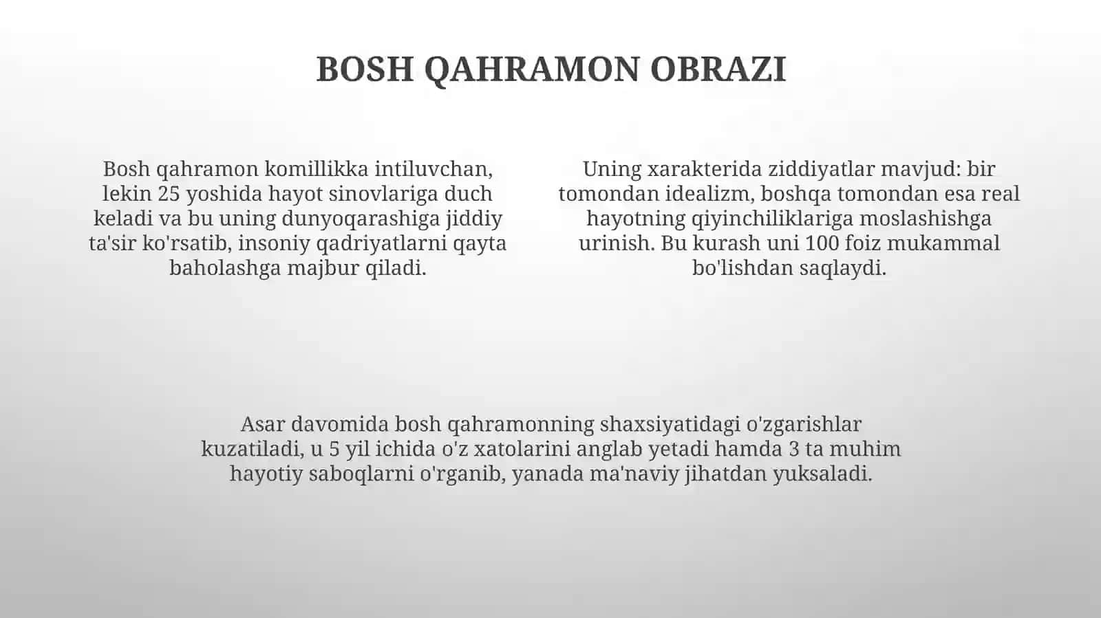 Oʻlmas Umarbekov "odam boʻlish qiyin"asari 4