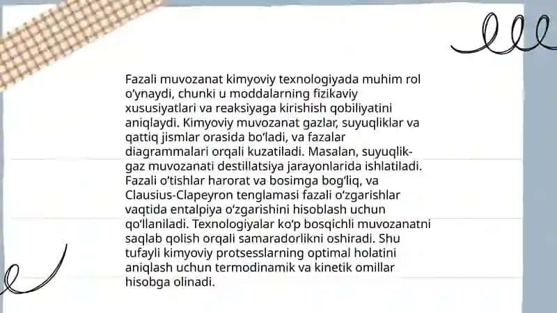 Kimyoviy texnalogiyada fazali tizimni oʻrganish 4