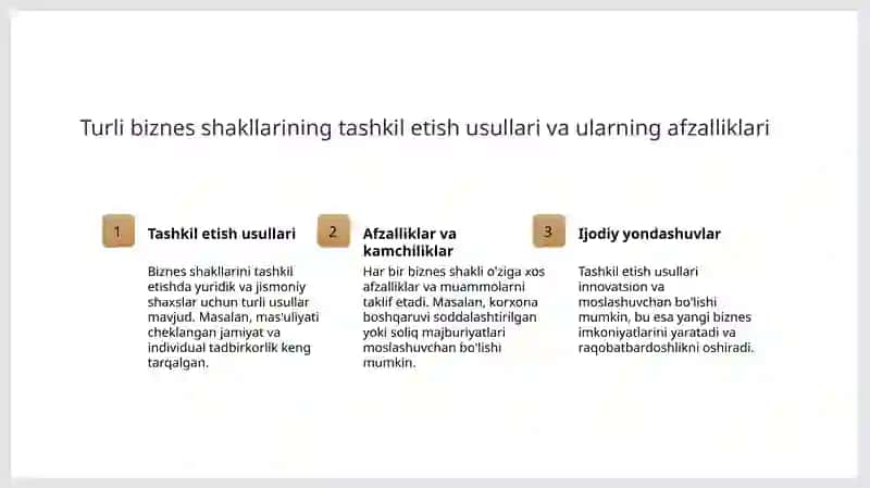 Tadbirkorlik turlari va shakll 4