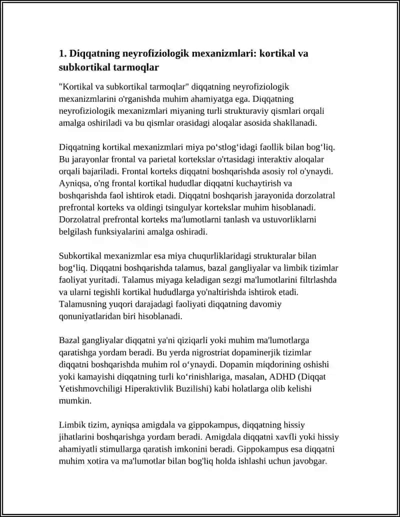 DIQQATNING NEYROFIZIOLOGIK XUSUSIYATLARI VA ONTOGENEZDA ÒZGARISHI 4