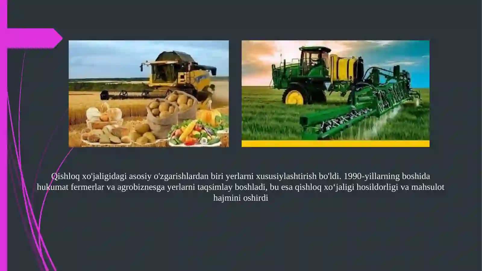 QISHLOQ XO’JALIGI VA SANOAT SOHASIDAGI O’ZGARISHLAR 4