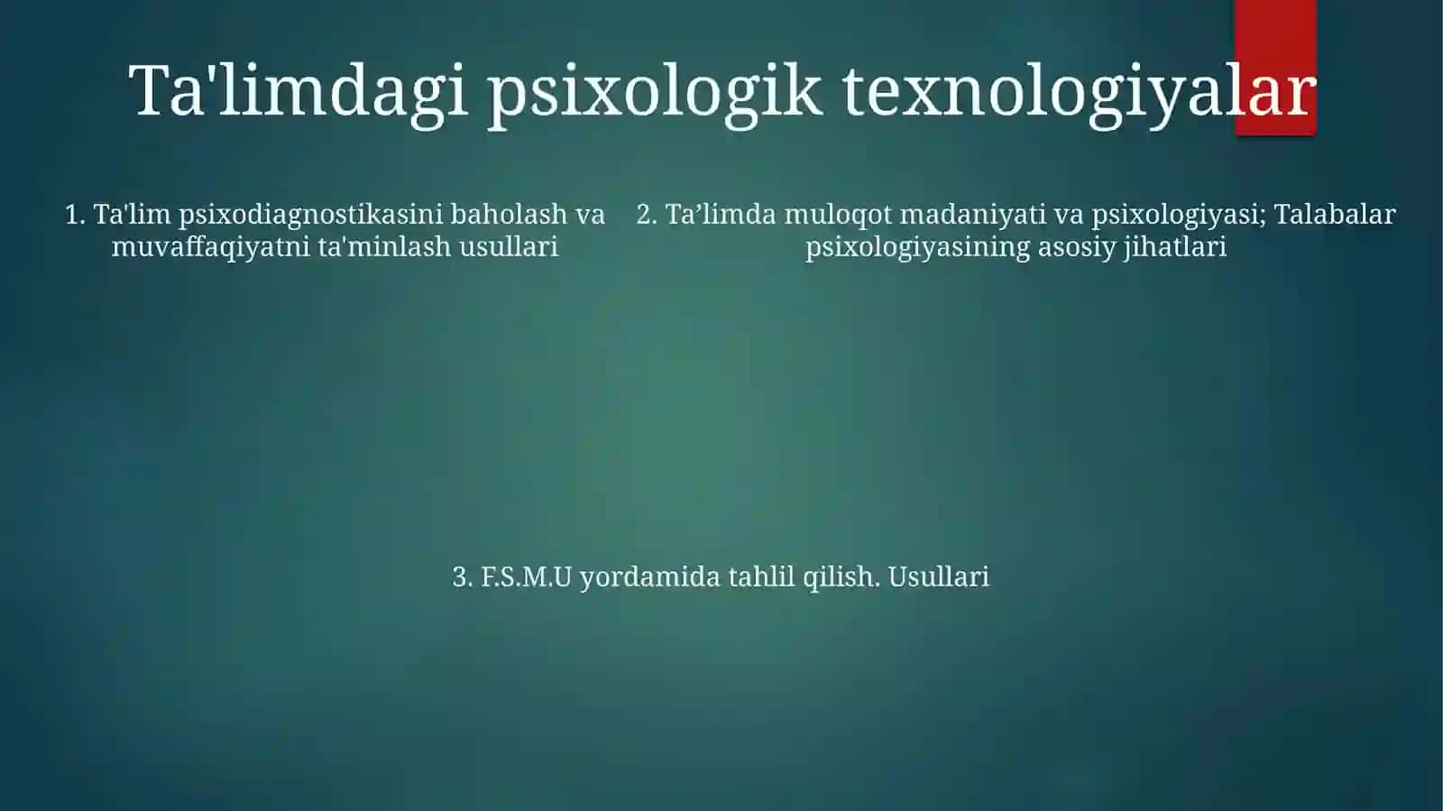 Ta’Lim Jarayonini Psixodiagnostika Qilish Usullari 4