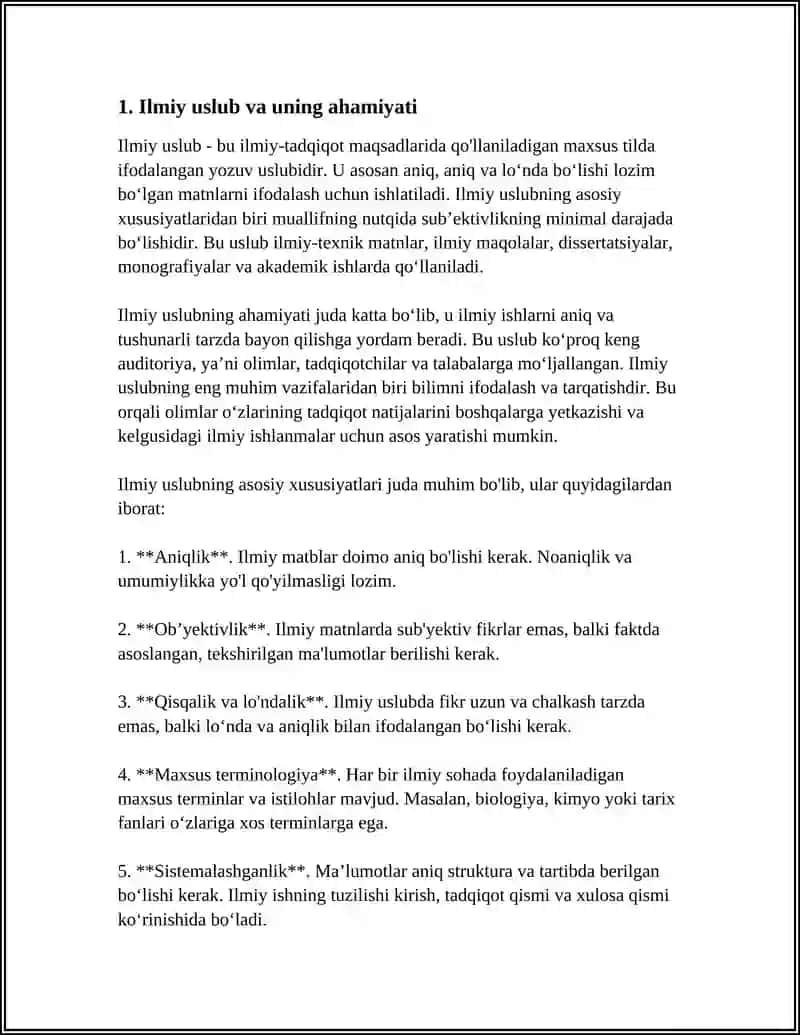 ILMIY-OMMABOP USLUBDA MAXSUS ATAMALARNING QO’LLANILISHI (REFERAT) 4