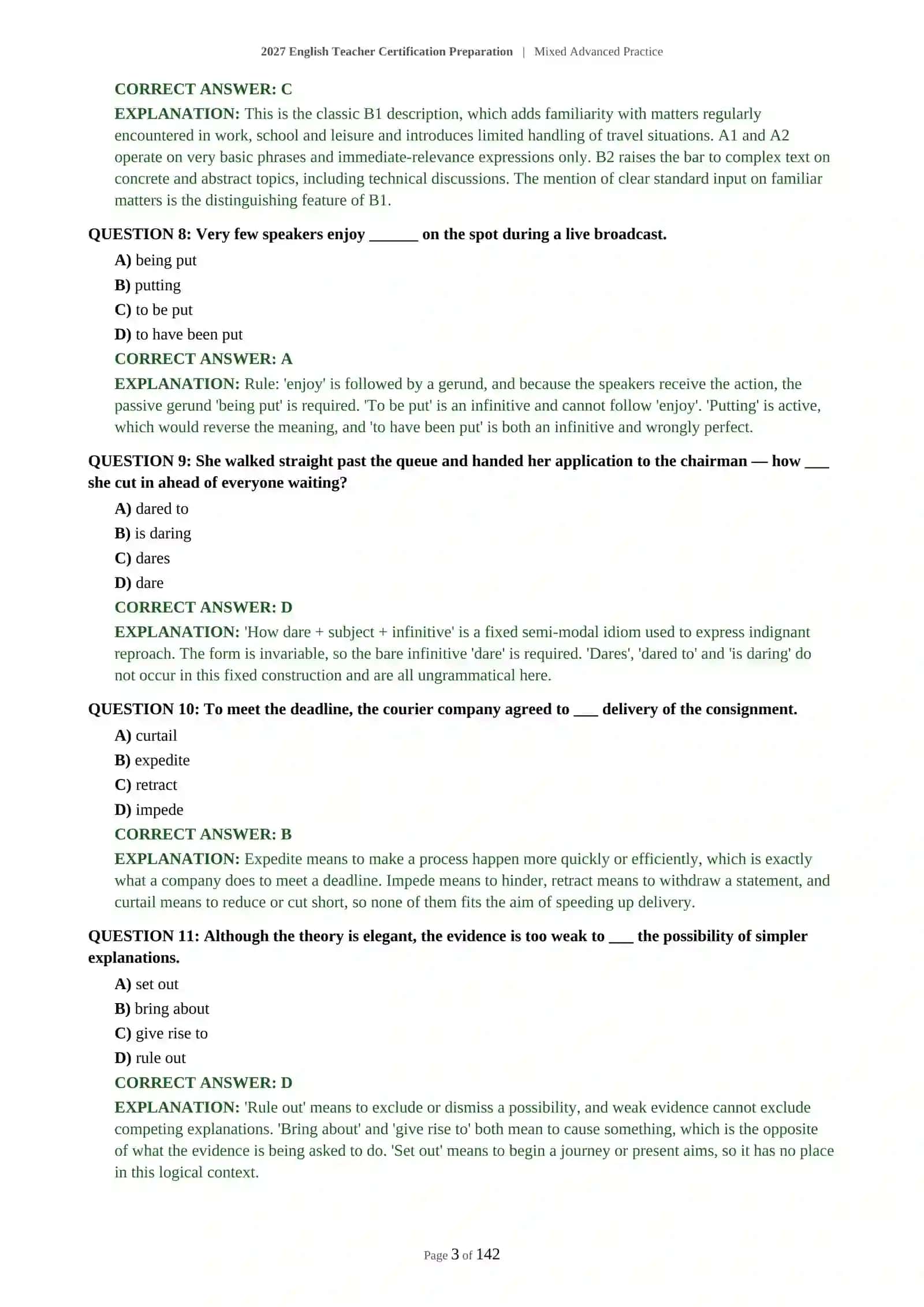 2027 English Teacher Certification Preparation | Mixed Advanced Practice 4