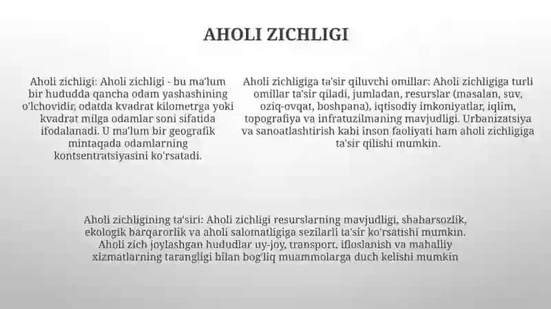 Aholi Statistikasi 4