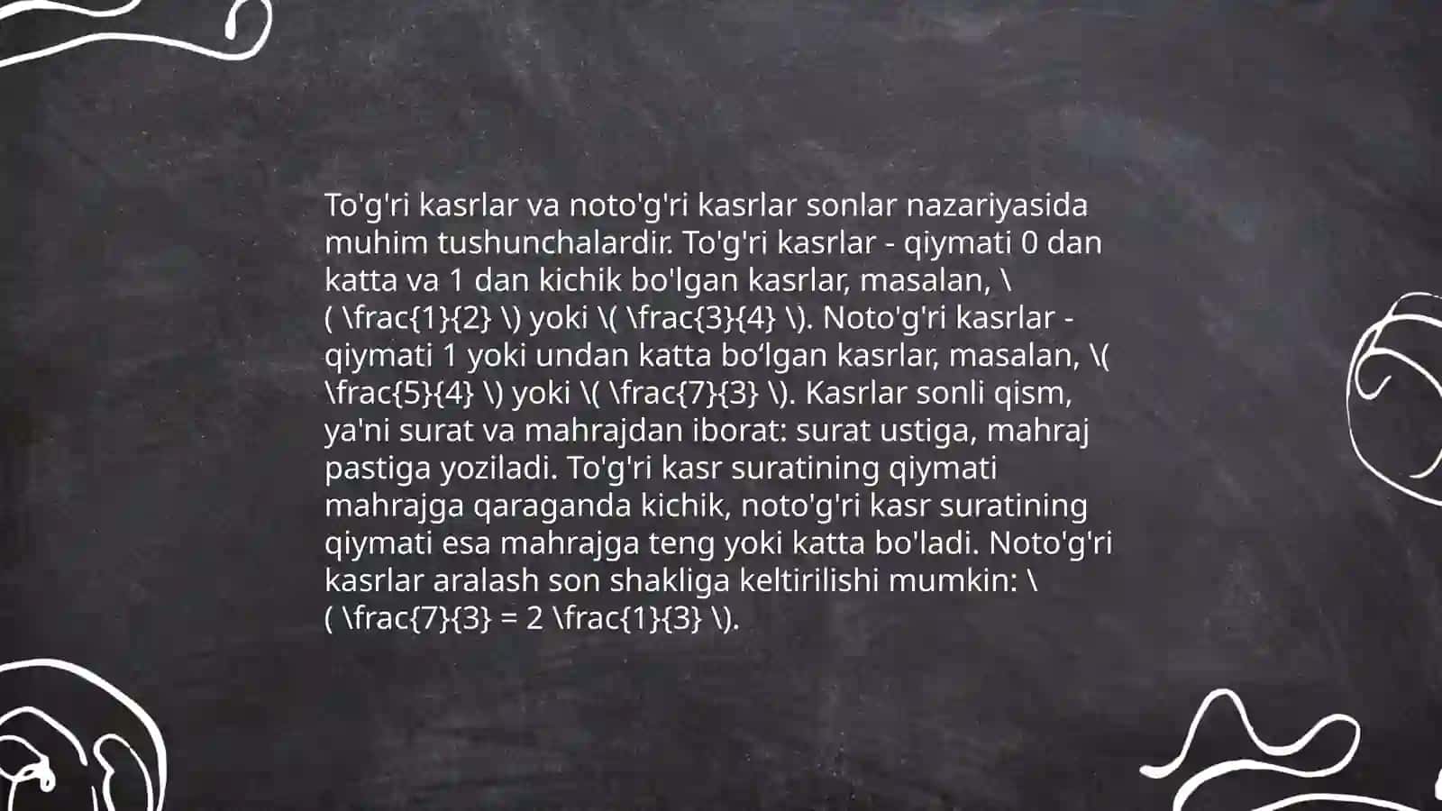 Unli kasr va ular ustida arifmetik amallarni bajarish algoritmi 4