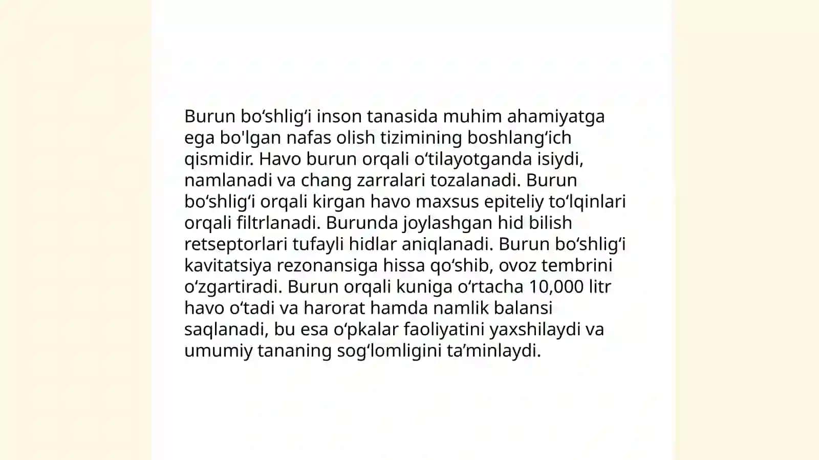 Nafas olish a'zolarining tuzilishi va fiziologiyasi 4