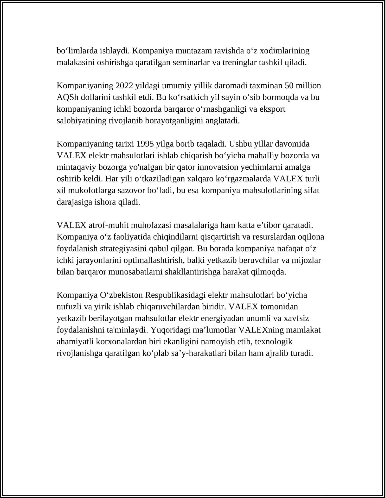 VALEX 4
