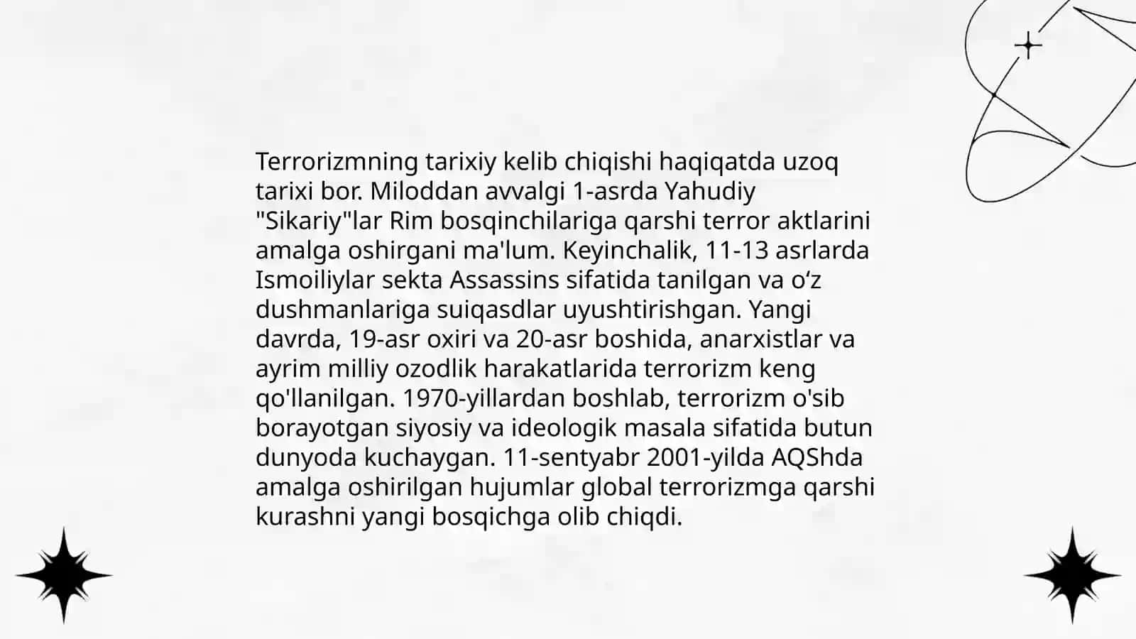 Terrorizm va ekstremizm holatlari, sabablari va oqibatlari 4