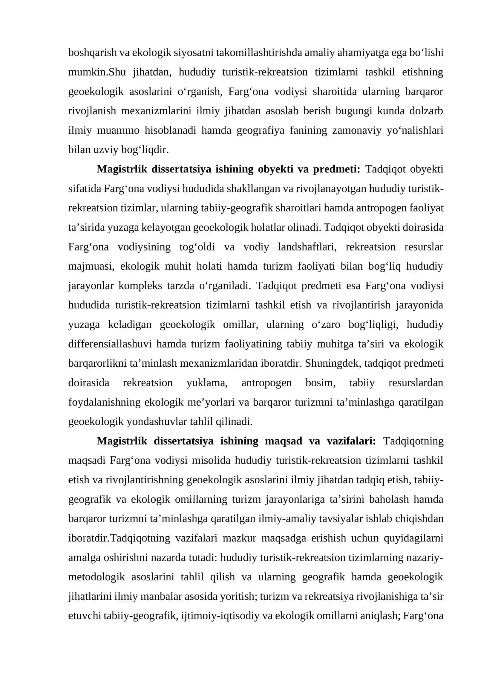 Hududiy turistik-rekreatsion tizimlarni tashkil etishning geoekologik asoslari (Farg‘ona vodiysi misolida) 4