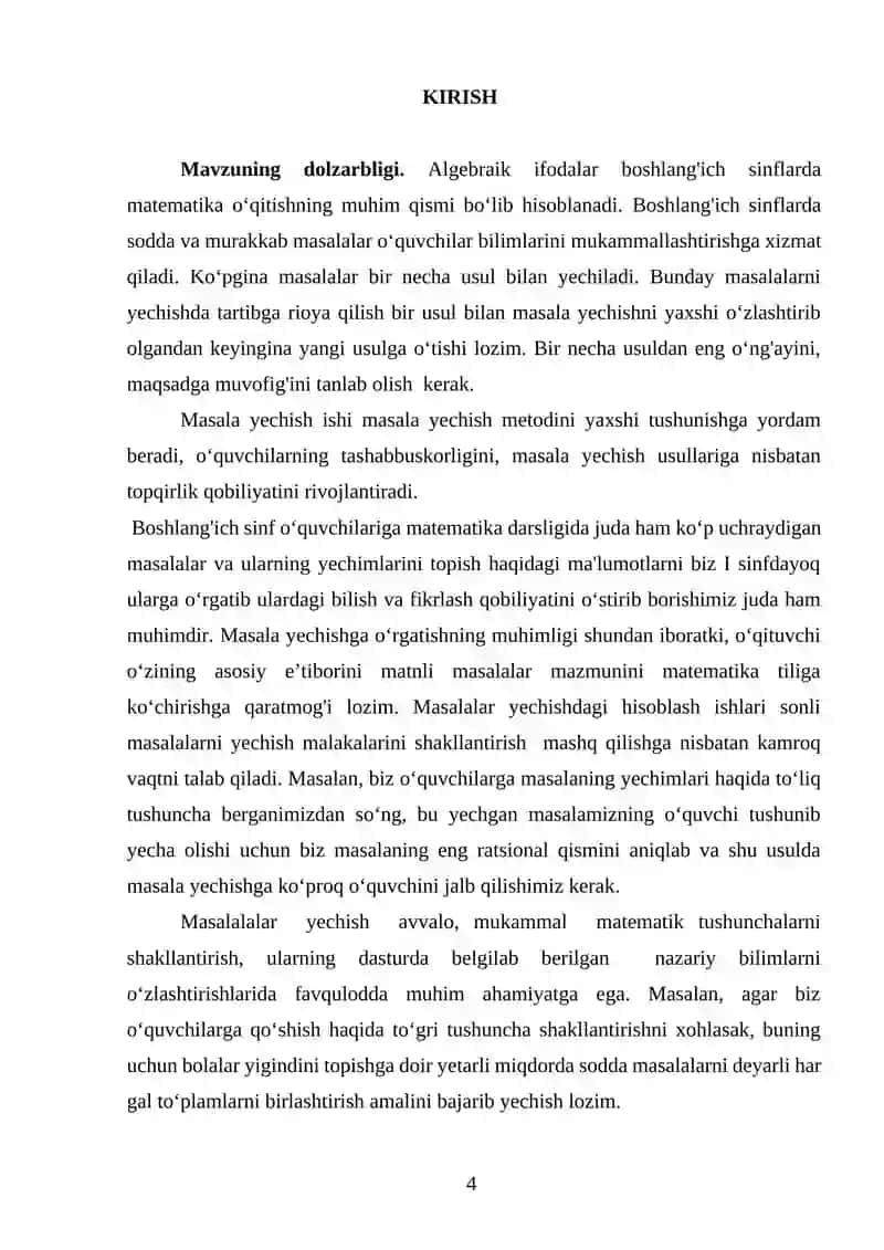 Matematika va uni o‘qitish metodikasi 4