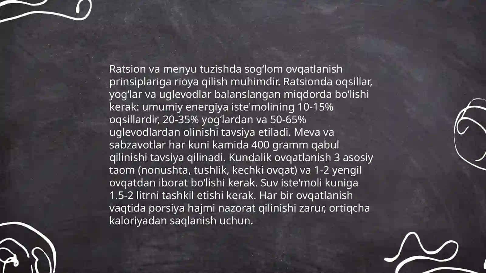 DPMlarda parhez ovqatlanishni tashkil etish va holatiga gigienik baho berish 4