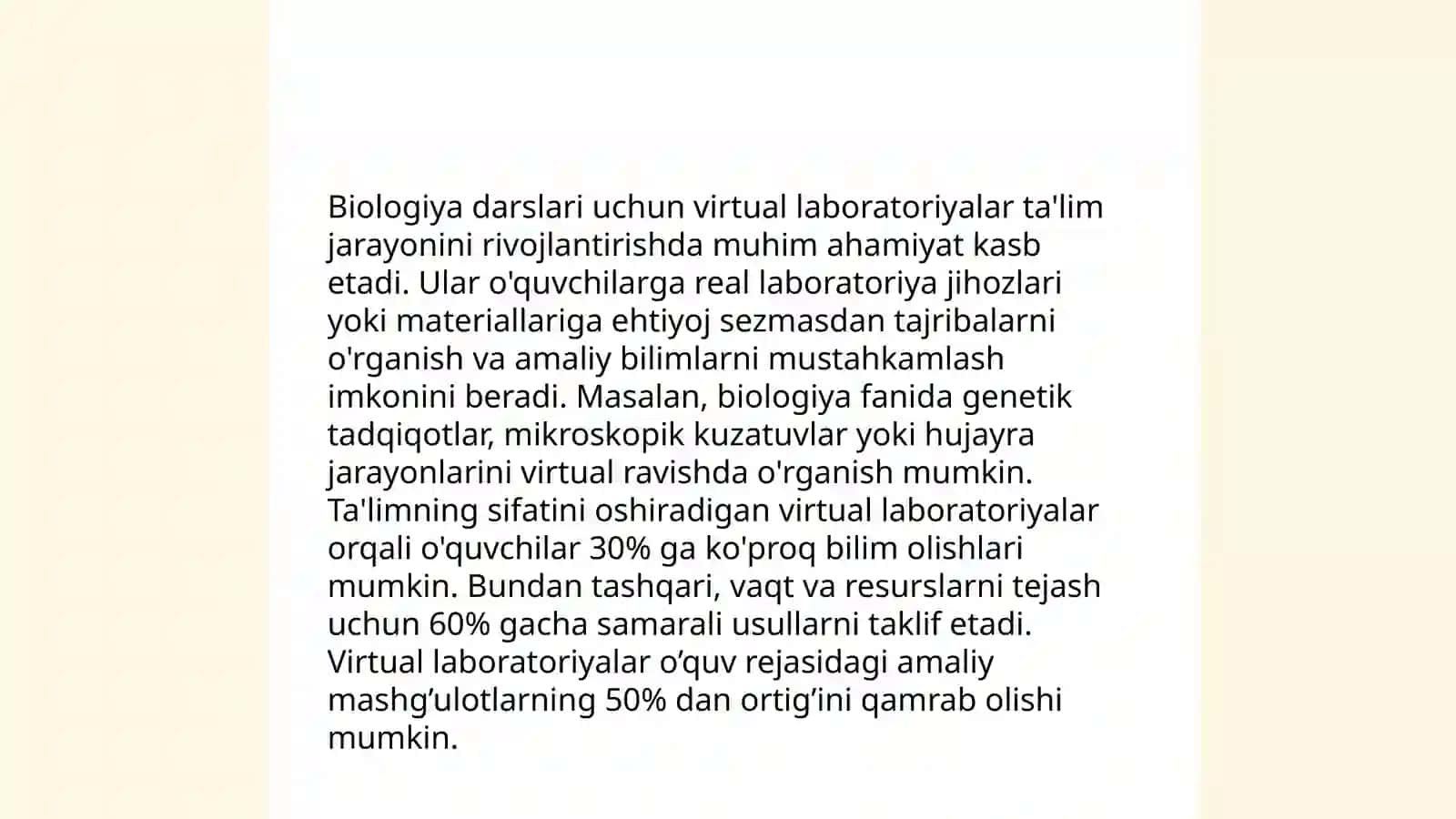 Biologiyadan mashg'ulotlarni interaktiv texnologiyalar asosida loyihalashtirish 4