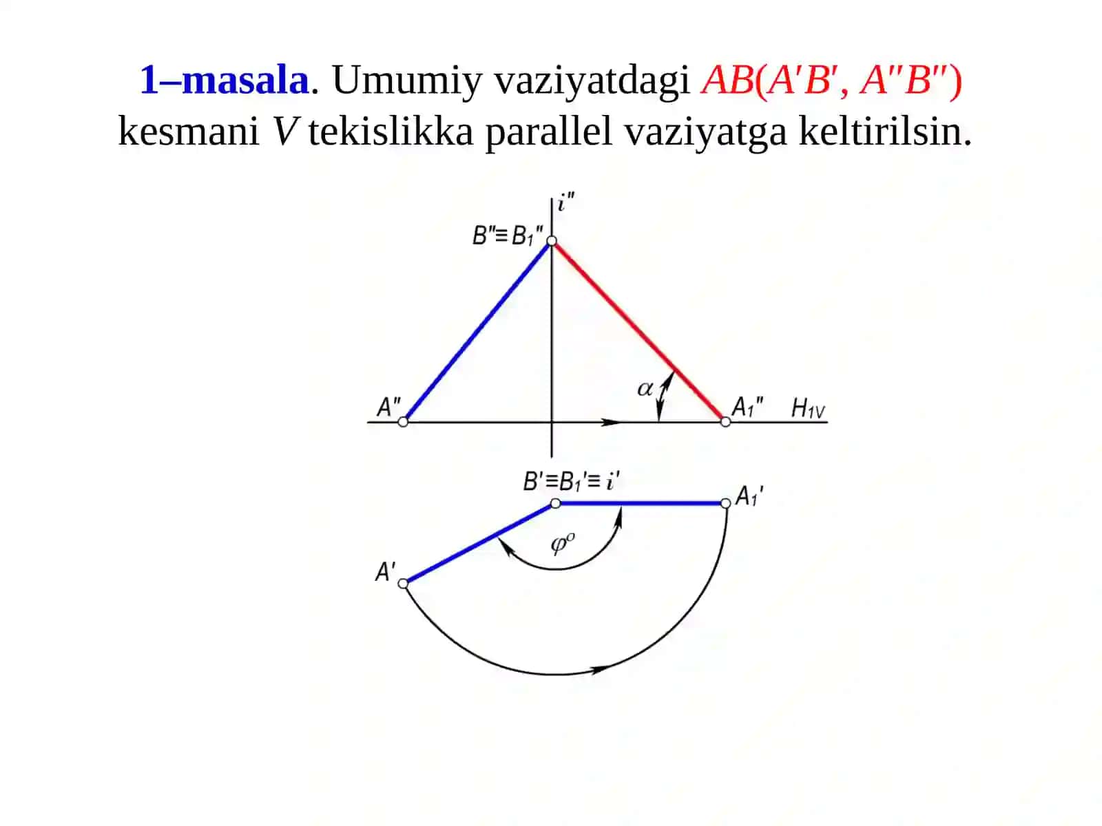Geometrik shakllarni proyeksiyalar 4