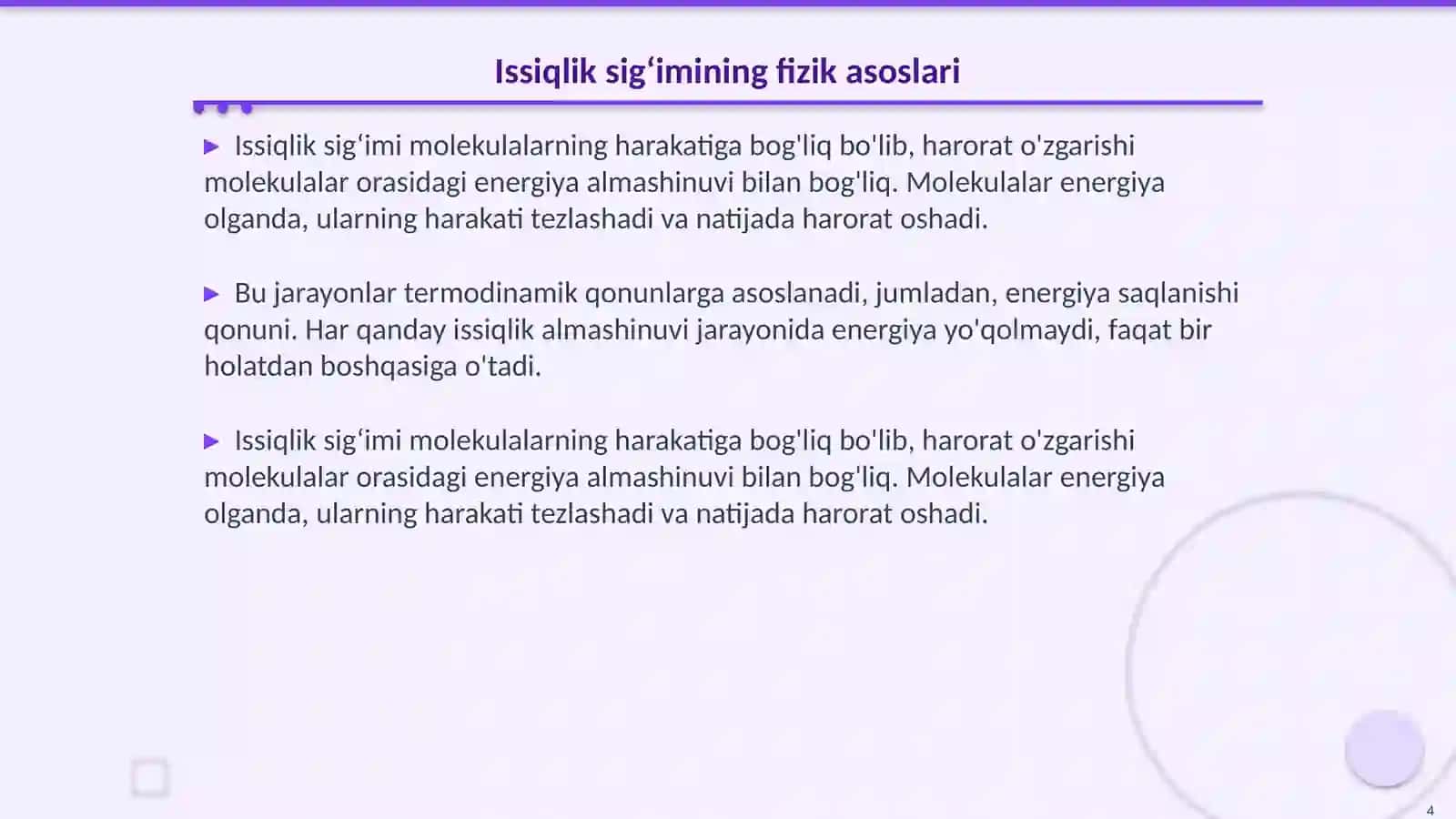 Issiqlik sigʻimining jarayonga va haroratga bogʻliqligi 4