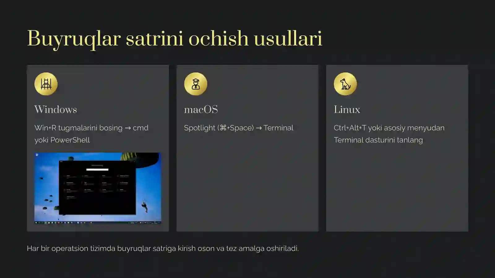 Buyruqlar satri bilan ishlash: Boshlangʻichdan ilgʻorgacha 4
