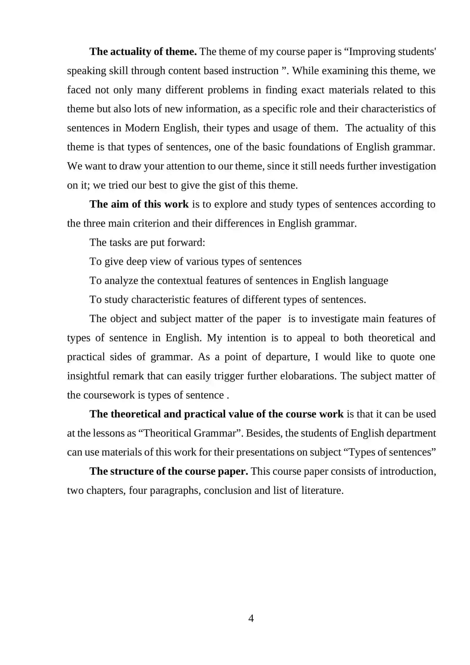 THE PROBLEMS OF TEACHING MORPHOLOGICAL FEATURES OF THE LANGUAGES TO UNIVERSITY STUDENTS 4