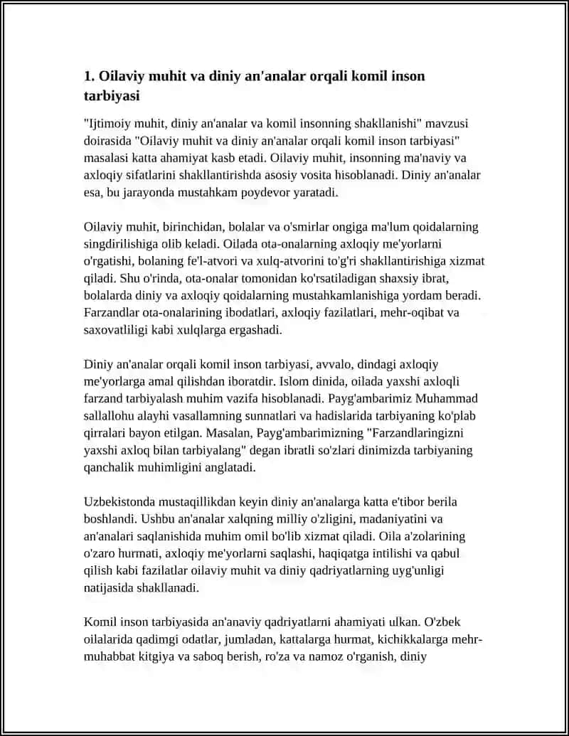 Oilaviy Muhit va Diniy An'analar orqali Komil Inson Tarbiyasi 4