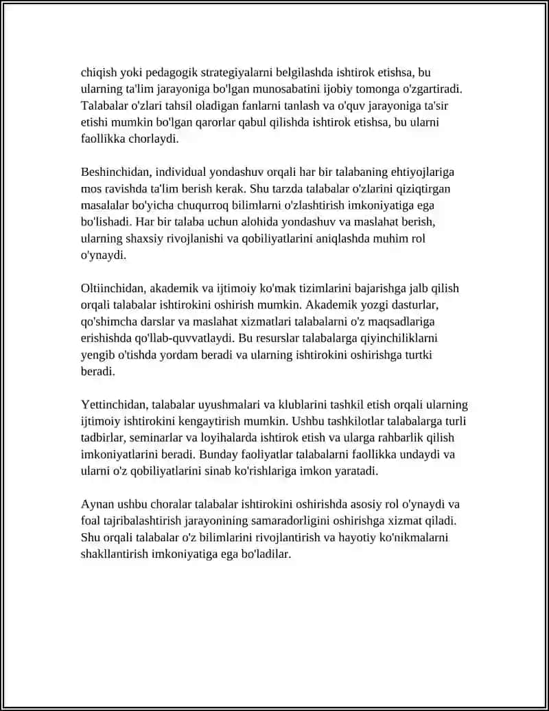 FOAL TAJRIBALASHTIRISHNING AFZALLIKLARI 4