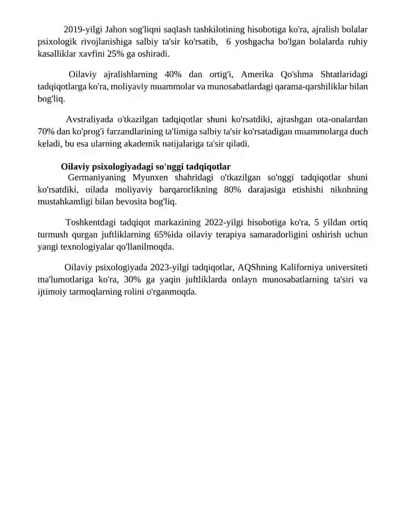 Oila va nikoh munosabatlarini ilmiy o‘rganishda dolzarb tendensiyalar 4