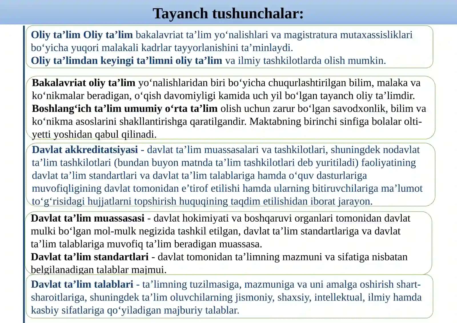 OLIYTA’LIM SOHASIGA OID QONUNHUJJATLARINING UMUMIY TAVSIFI 4