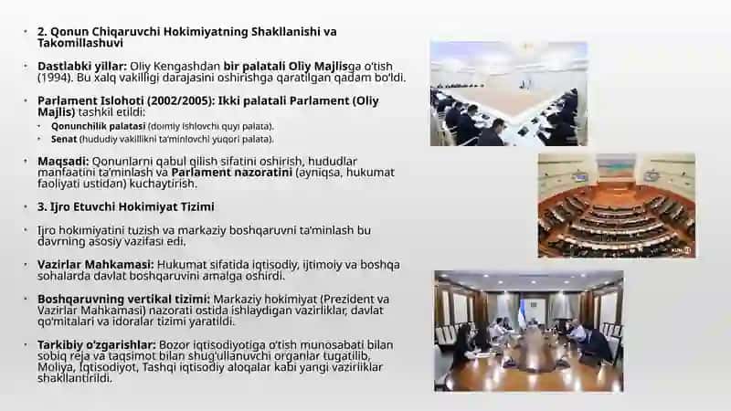 Mustaqillik yillarida davlat boshqaruvi tizimida amalga oshirilgan islohotlar 4