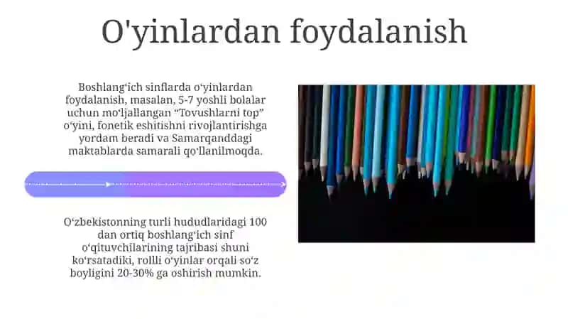 Boshlangʻich sinflarda Nutq jarayonida uslubiy vositalardan toʻgʻri foydalanish 4