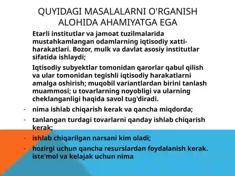 MIKROIQTISODIYOT VA MAKROIQTISODIYOT NIMASI BILAN FARQ QILADI 4