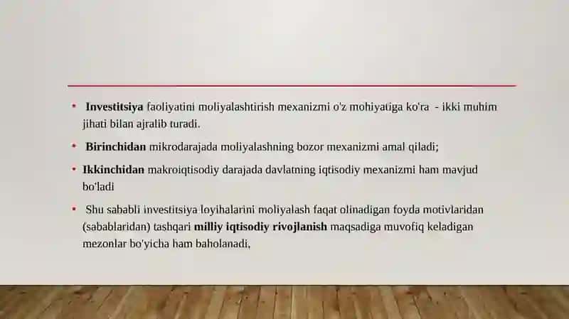 Investitsiyalarni loyihaviy moliyalashtirish 4