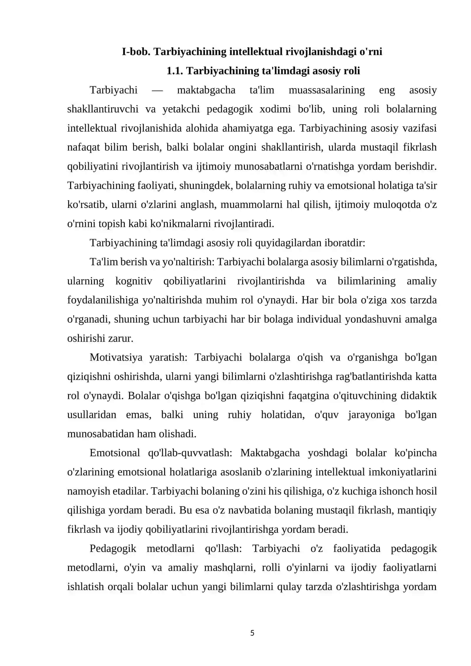 TARBIYALANUVCHILARNING INTELLEKTUAL RIVOJLANISHDA TARBIYACHINING ROLI 4