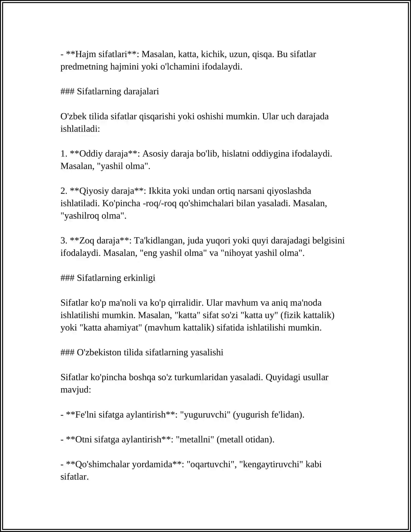 BOSHLANGʻICH SINFLARDA SIFAT SOʻZ TURKUMI INTERFAOL USULLARDAN FOYDALANIB OʻRGATISH 4