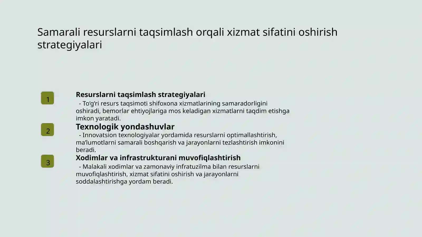 Shahar shifoxonasini boshqarish va resurslarni taqsimlash strategiyasilari 4