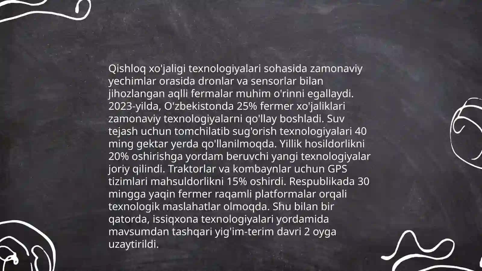 O'zbekistonda qishloq xo'jaligi va sanoat sohasidagi o'zgarishlar 4