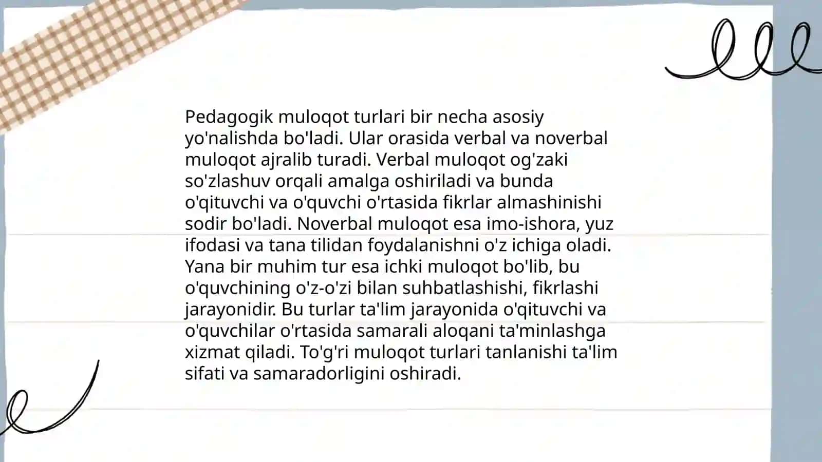 Pedagogik faoliyatda muloqot 4