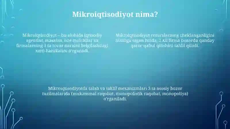 Mikroiqtisodiyotga kirish: iqtisodiy bazis tushunchasi 4