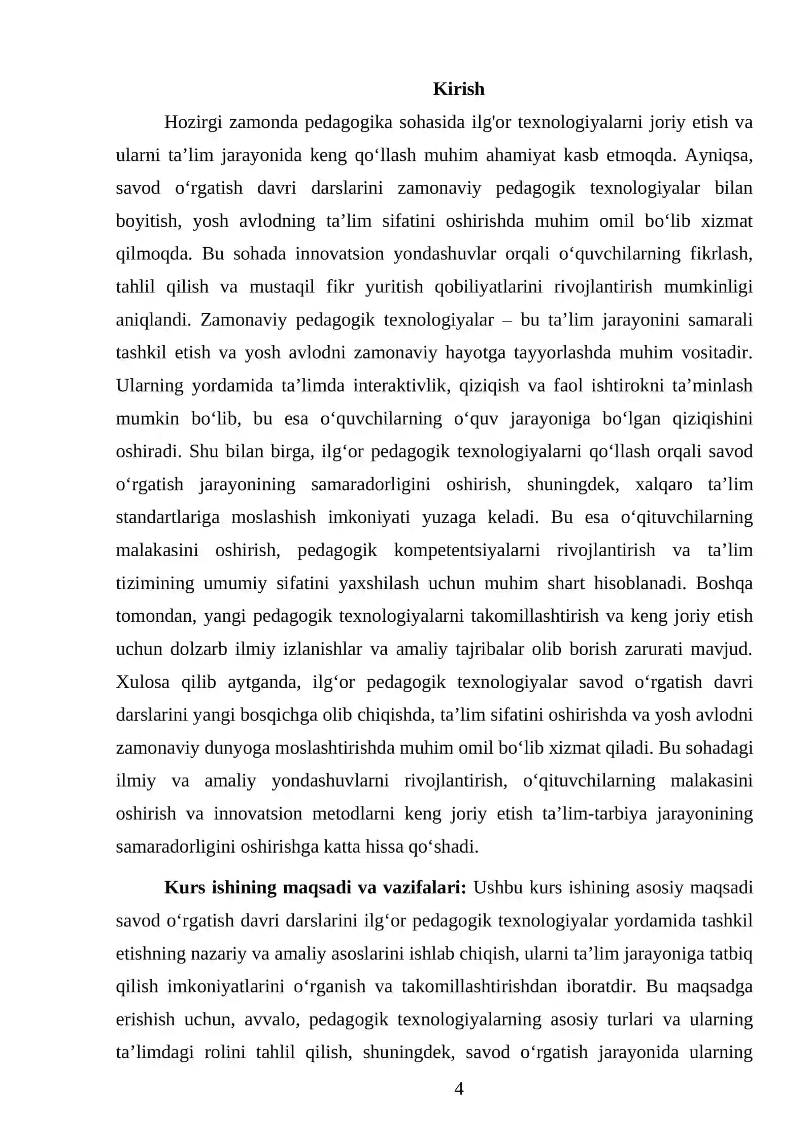Savod o'rgatish davri darslarini ilg'or pedagogik texnologiyalardan foydalanish 4