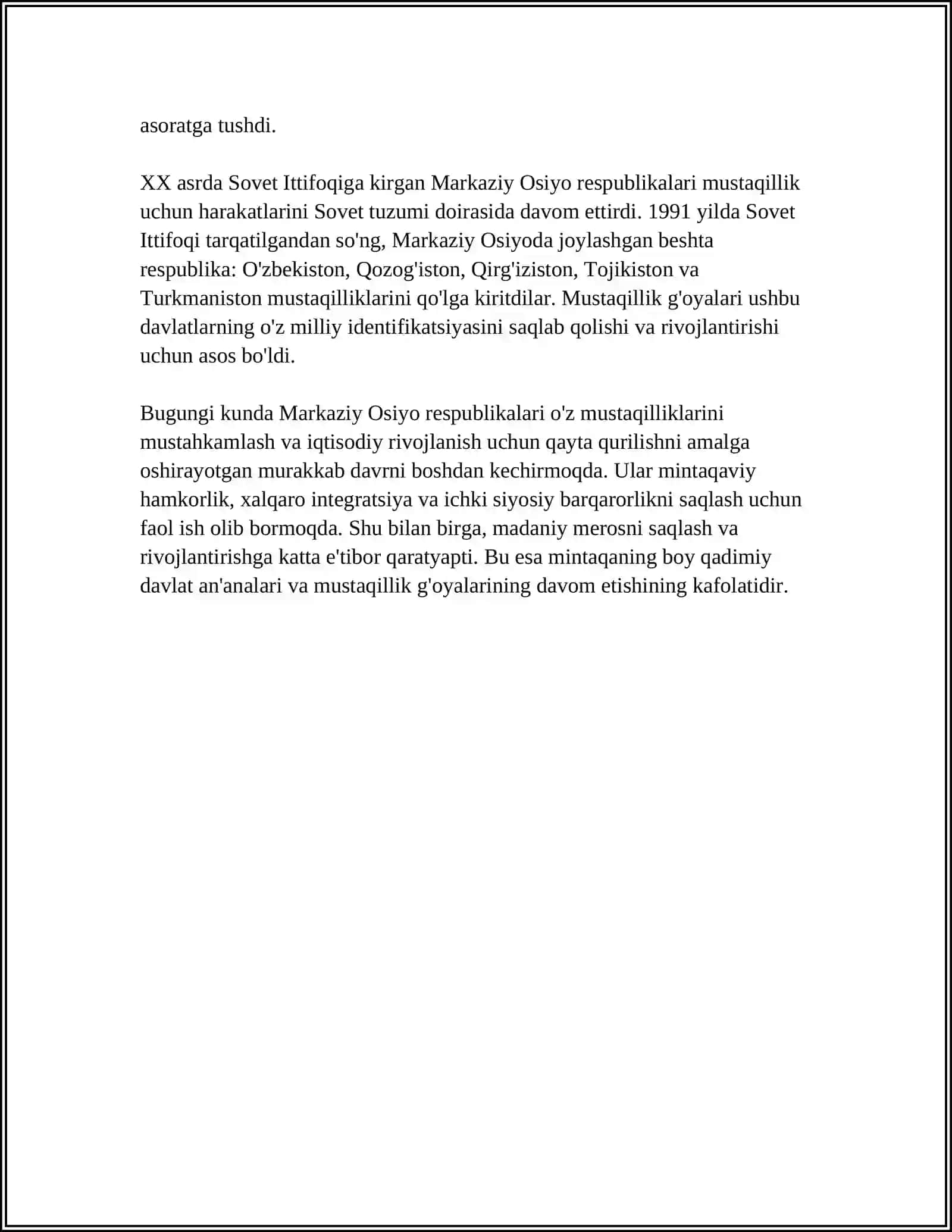 O'ZBEKISTONDA MUSTAQILLIK G'OYALARINING TARIXIY ASOSLARI 4