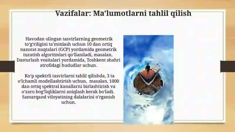 Aerosuratlarni transformatsiya qilish usullari, maqsadivavazifalari 4