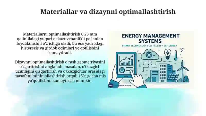 Transformatorlarda energiya samaradorligini oshirish texnologiyalari 4