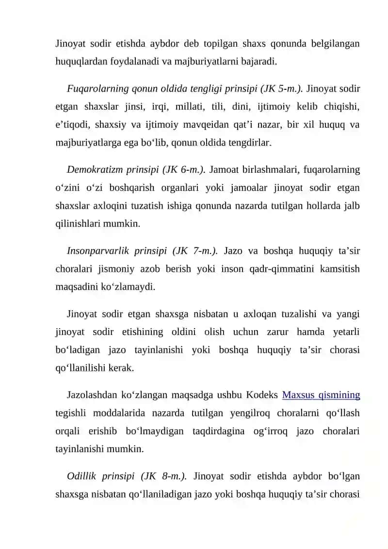 Jinoyat huquqi prinsiplari tushunchasi va turlari 4