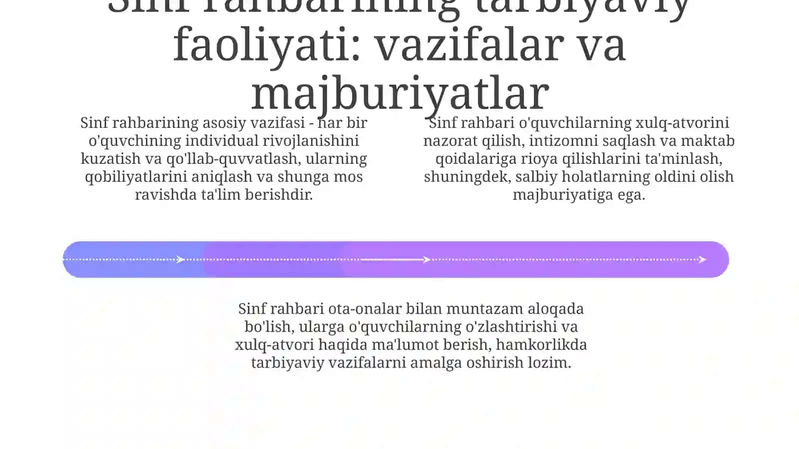 Jamoaning shaxs tarbiyasiga ta'siri. Sinf rahbarining tarbiyaviy ishi. Tarbiyaning umumiy metodlari 4