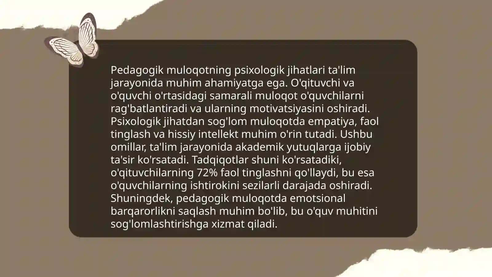 O'qituvchi faoliyatida muloqot madaniyati va psixologiyasi 4