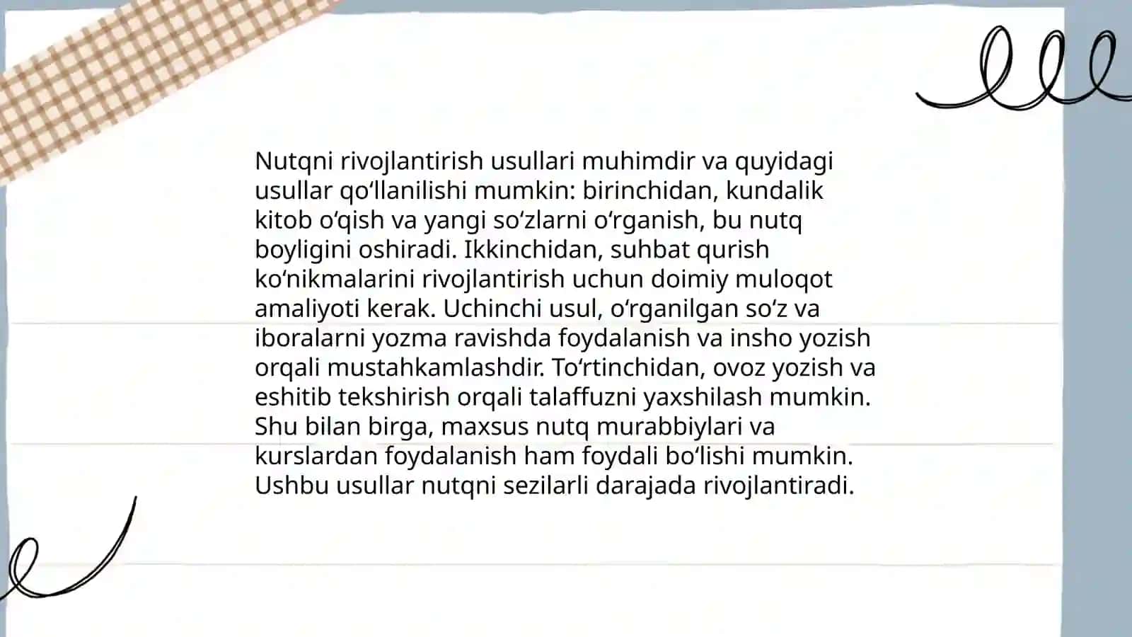 O'zbek tili nutq madaniyati 4